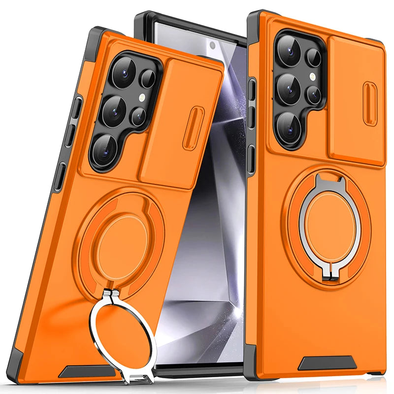 Metal Ring Car Holder Phone Case