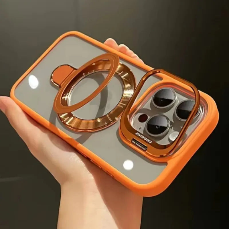 Ring Magnetic Lens Stand Phone Case
