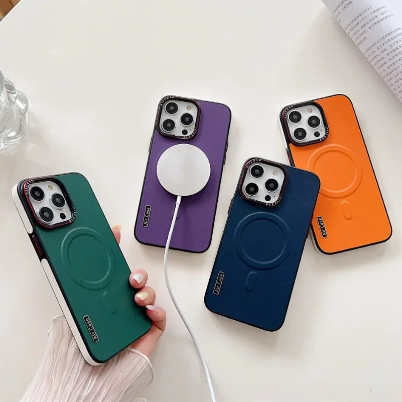 Leather Magsafe Case For iPhone Cover
