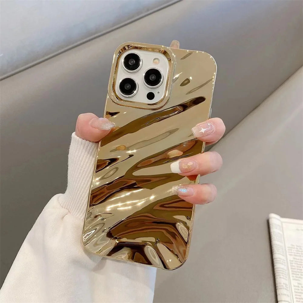 Luxury Wave Pattern Glossy Case