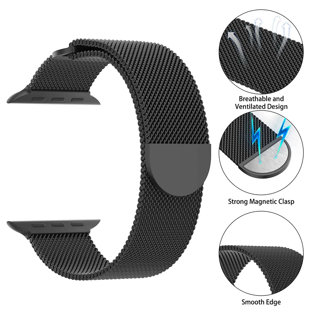 Milanese Loop Strap for Apple Watch Metal Band