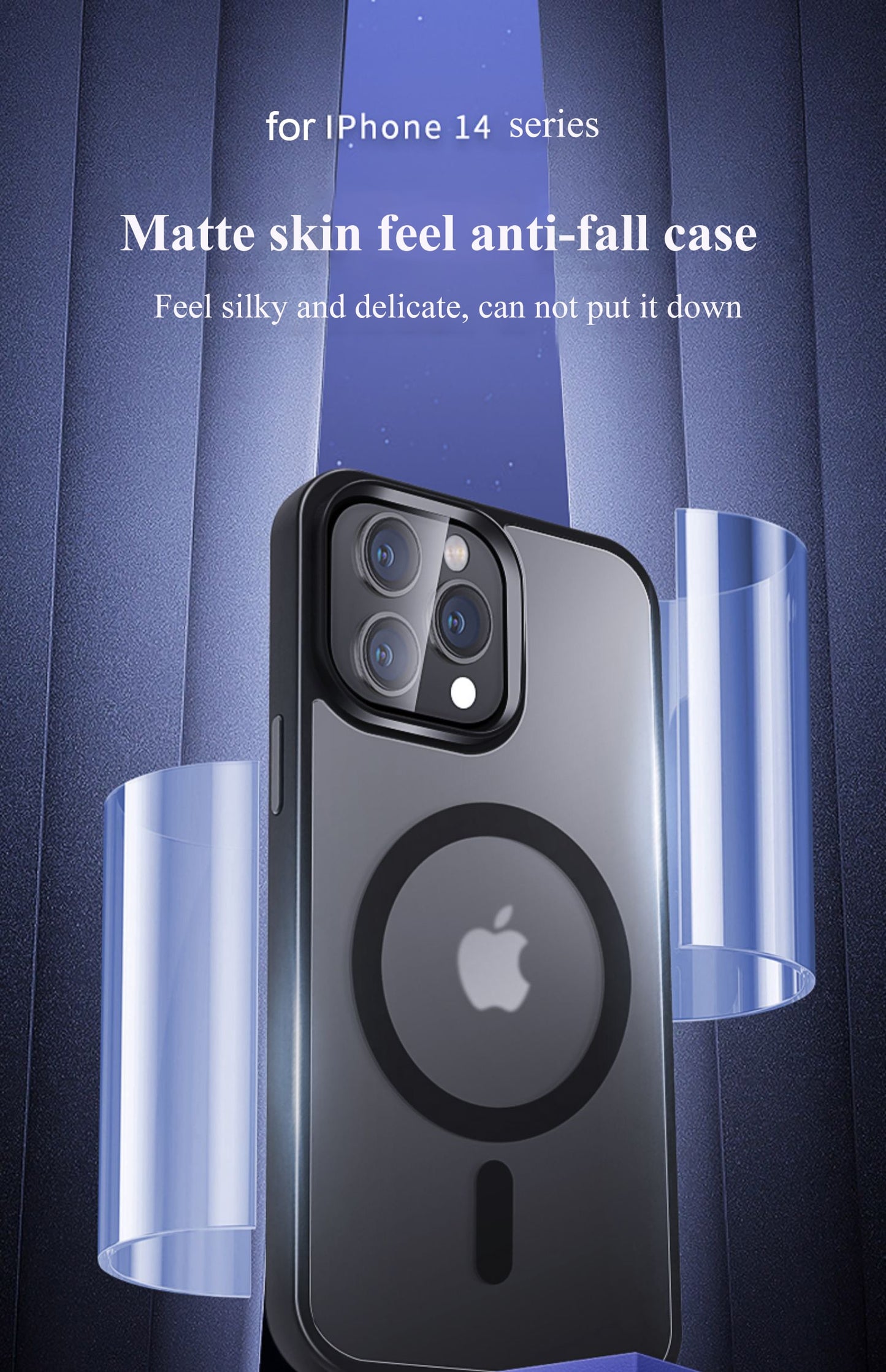 iPhone 15 14 13 12 Luxury Matte Magnetic Wireless Charge Phone Case Magsafe Cover