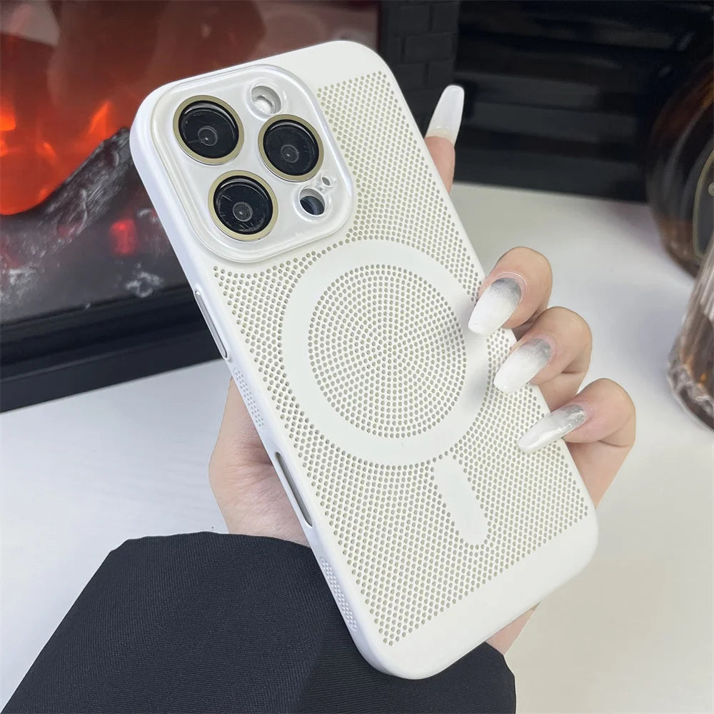 Heat Dissipation Plating Magnetic Magsafe Phone Case
