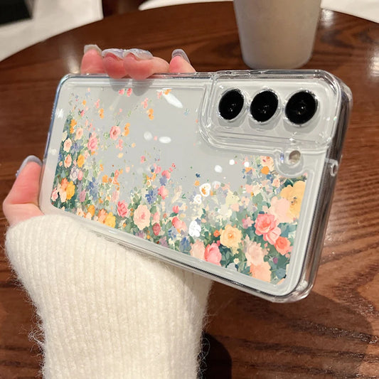 Flower Case For Samsung Galaxy Silicone Cover