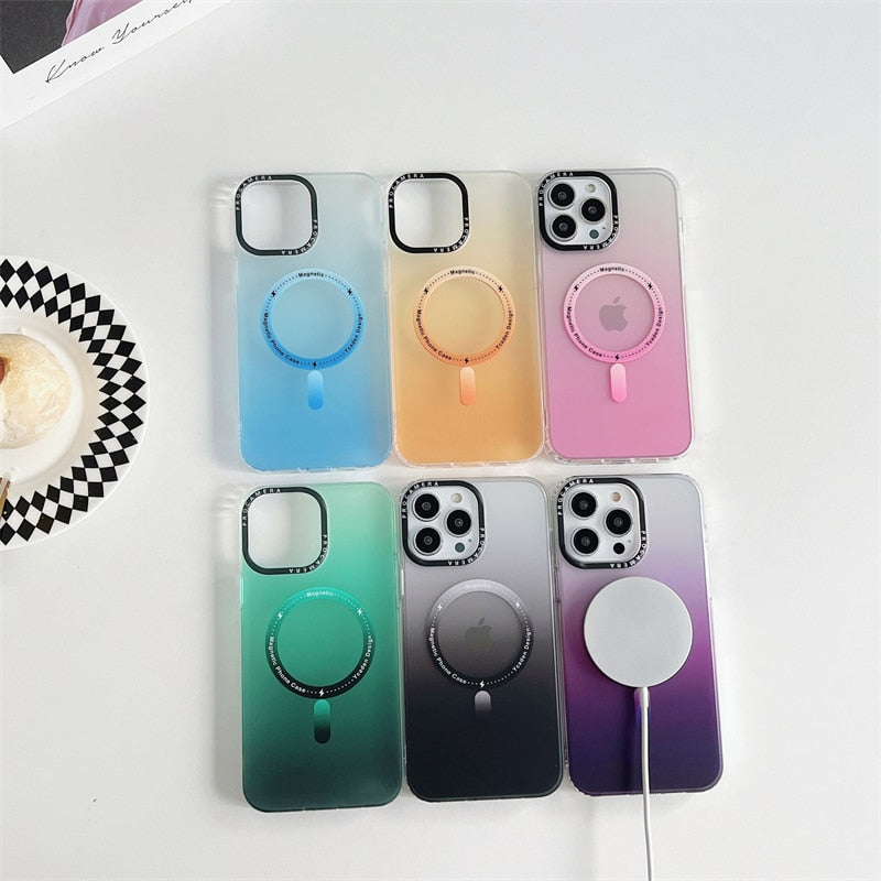 iPhone 15 14 13 12 Matte Transparent Soft Frame Shockproof Case