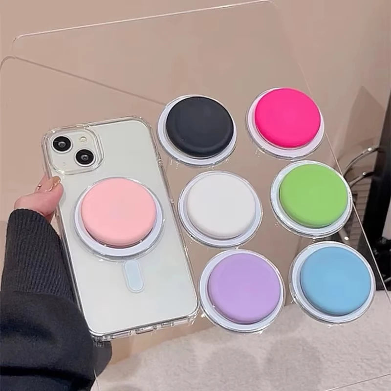 Cute Silicone Round For Magsafe Magnetic Phone Griptok
