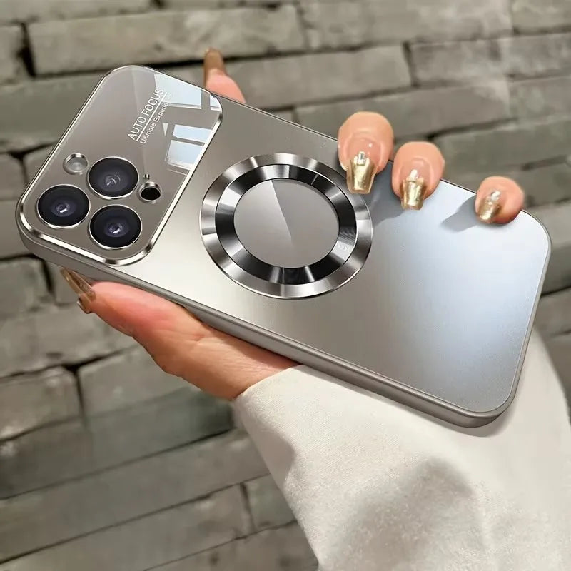Titanium Metallic Color Magnetic Case for iPhone