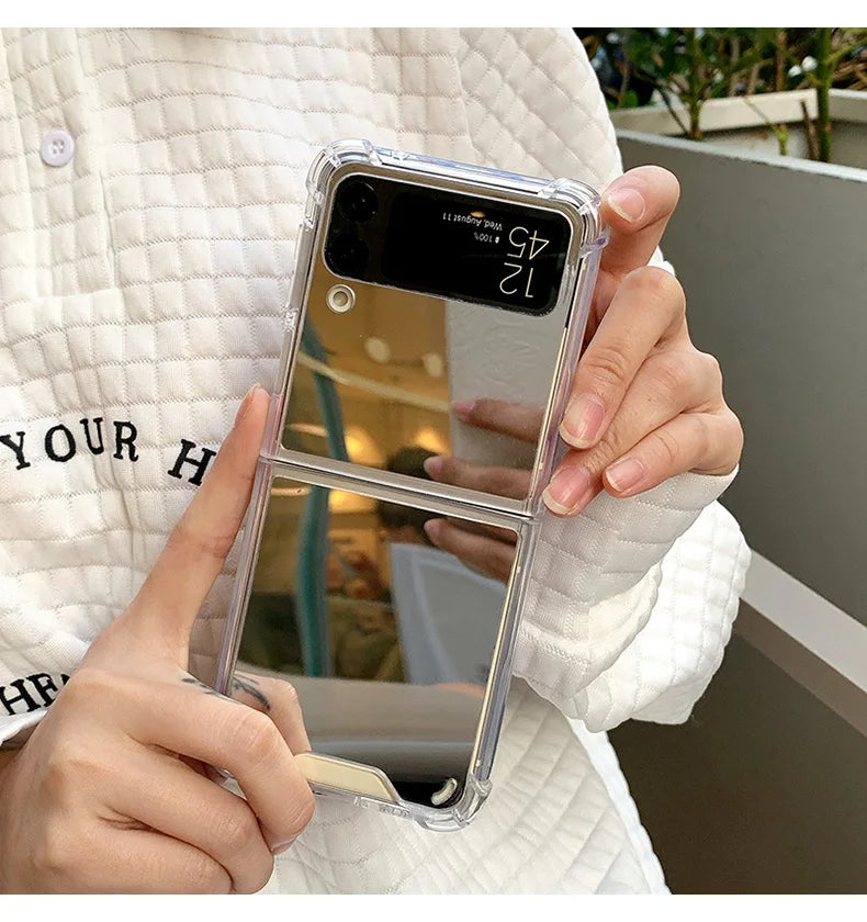 Z Flip 3 4 5 Make Up Mirror Case Samsung Galaxy Z Flip 5 4 3 Flip4 Flip3 flip5 Hard Cover