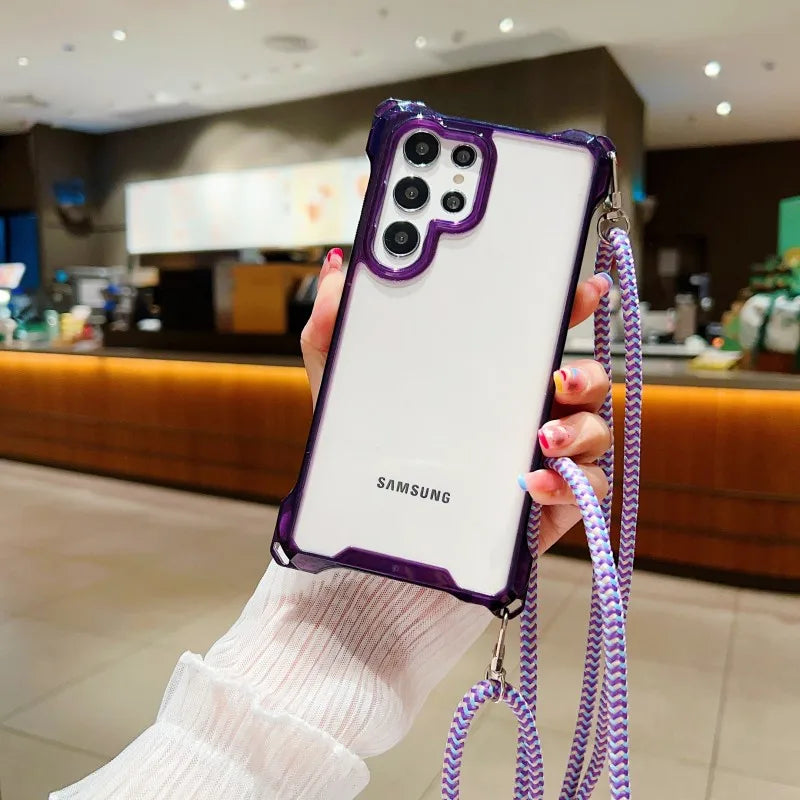 Four Corners Strap Case For Samsung Galaxy