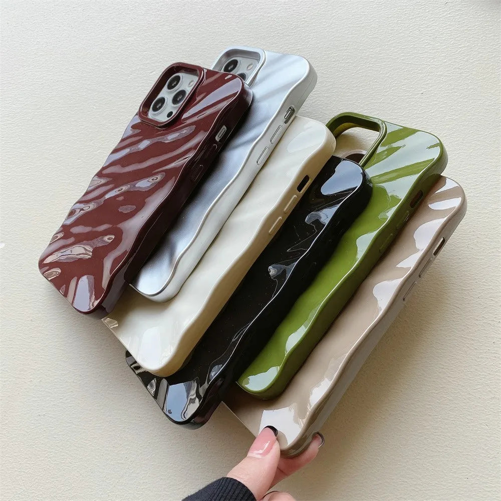 Luxury Wave Pattern Glossy Case