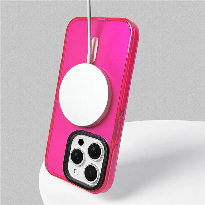 Neon Color Clear Magsafe Case for iPhone