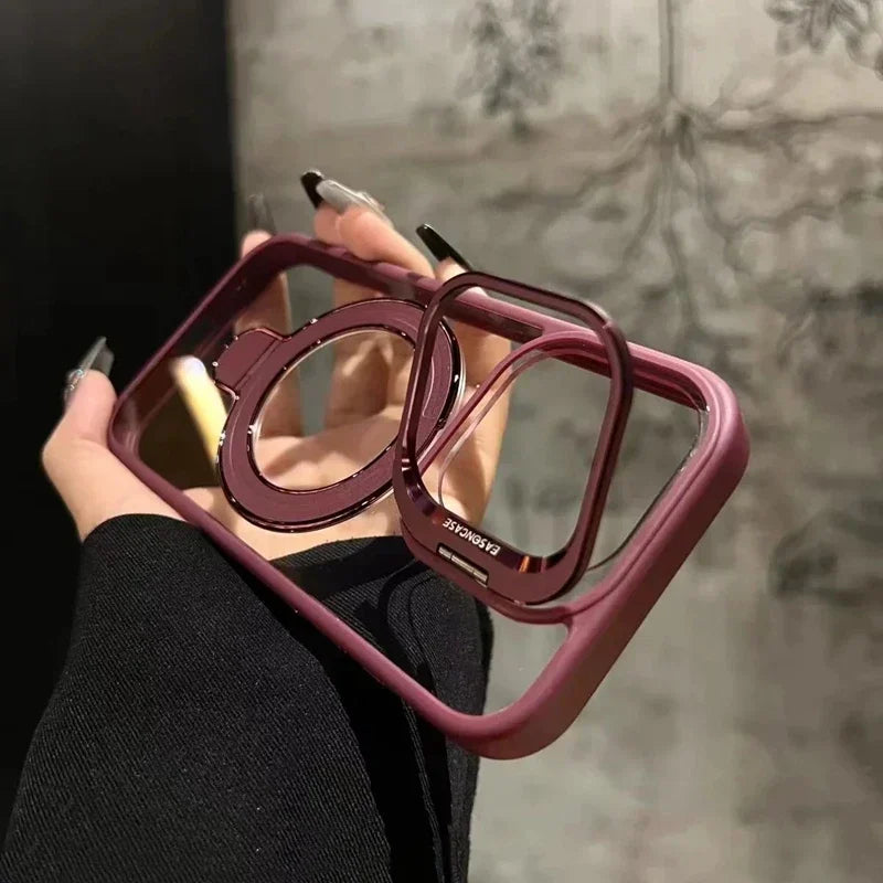 Ring Magnetic Lens Stand Phone Case