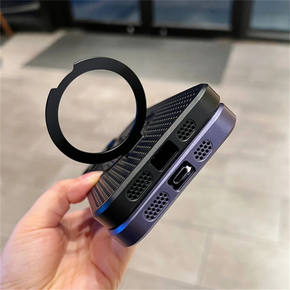 Magsafe Case For iPhone 13 12 14 15 Pro Max Matte Cooling Cover