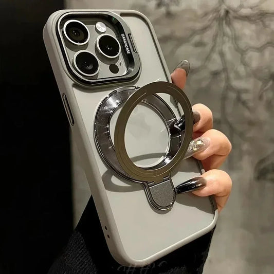 Ring Magnetic Lens Stand Phone Case