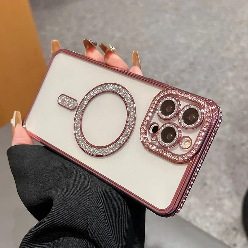 \Bling Crystal Phone Case Magsafe Magnetic Cover