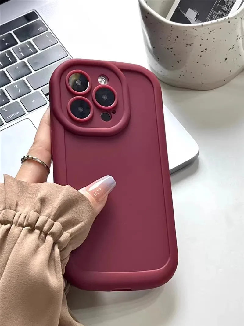 Matte Soft Liquid Silicone Phone Case
