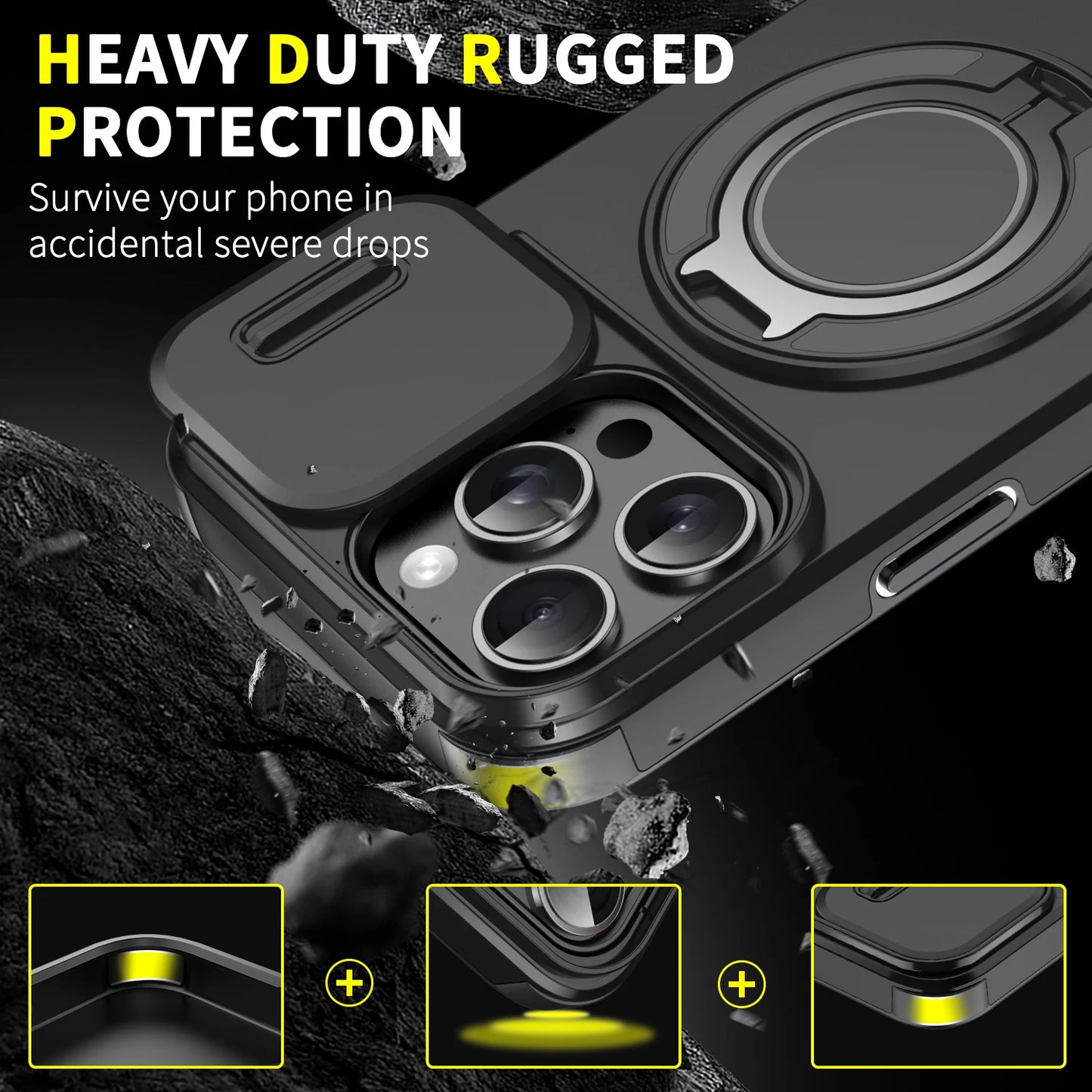Magnetic Ring Stand Case