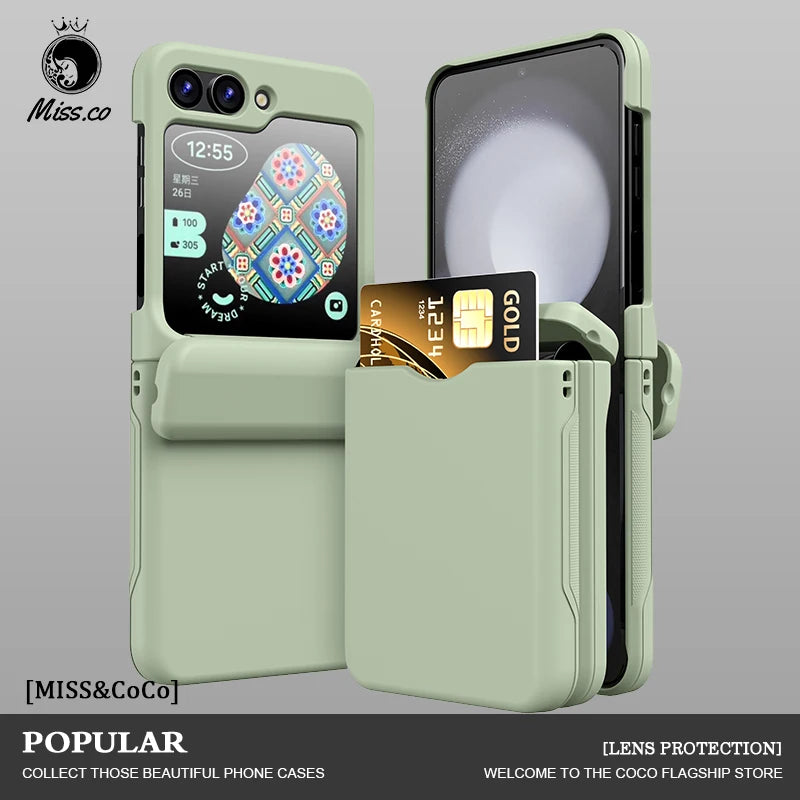 Flip Cover Card Phone Case For Samsung Galaxy Z Flip Cover