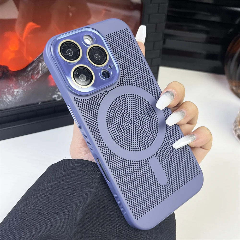 Heat Dissipation Plating Magnetic Magsafe Phone Case
