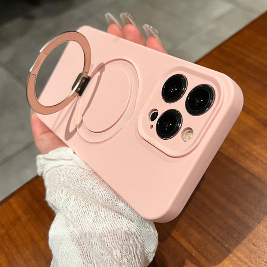 Original Liquid Silicone Magnetic Stand Holder Phone Case