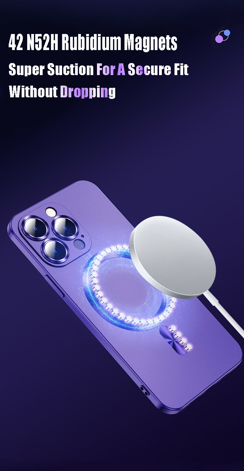 Magsafe Magnetic Case for iPhone 15 14 13 12 Pro Plus Soft Cover