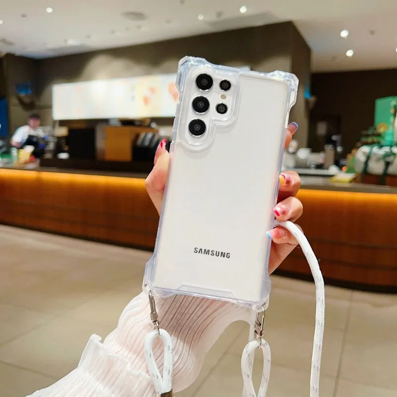 Four Corners Strap Case For Samsung Galaxy