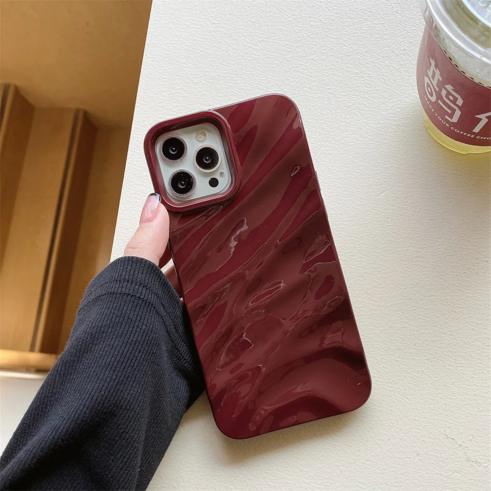 Luxury Wave Pattern Glossy Case