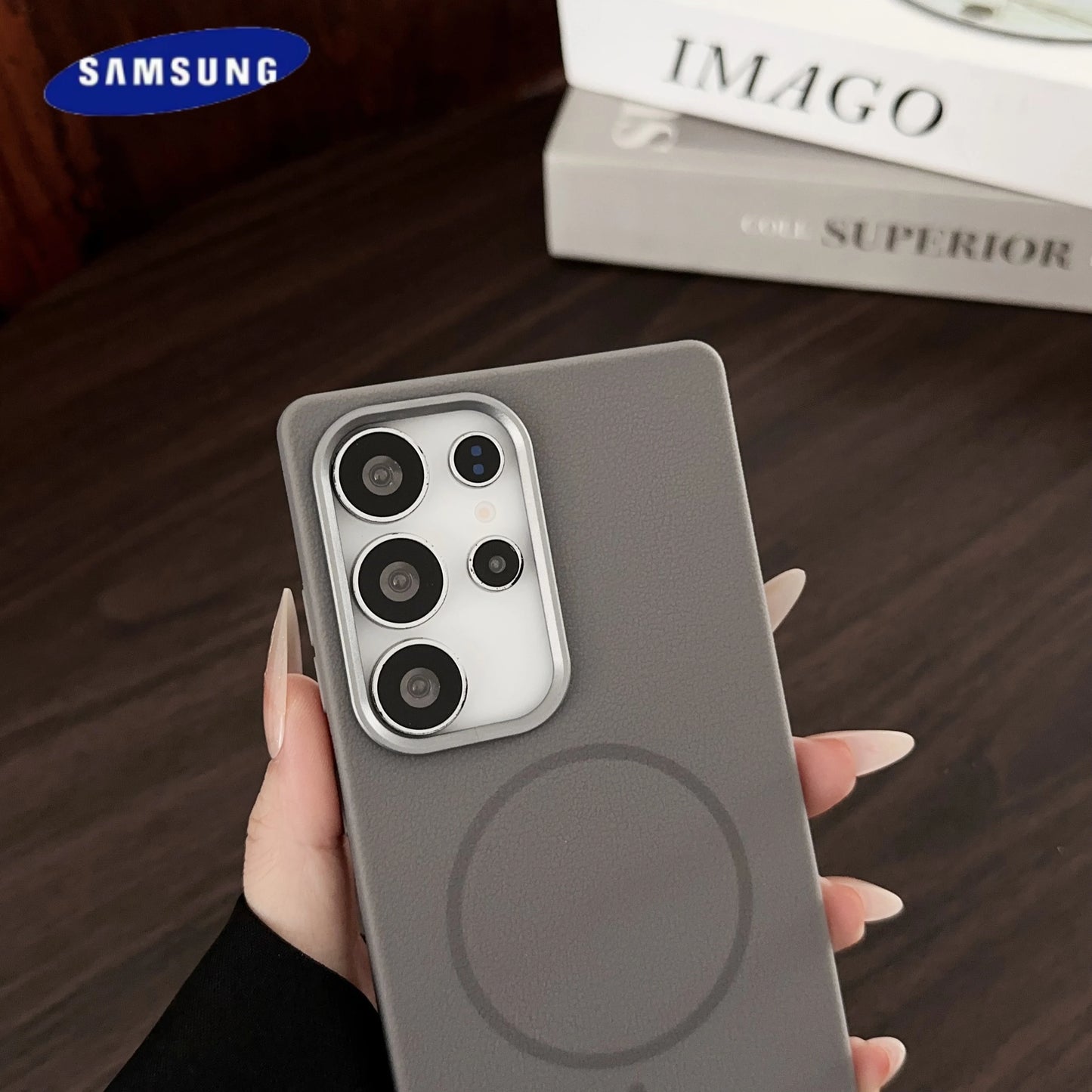 Luxury Leather Texture For Magsafe Magnetic Case