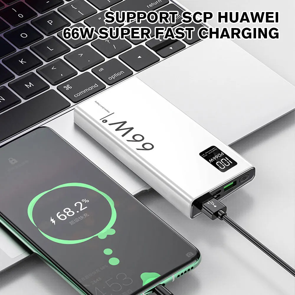 66W Super Fast Charging Portable Power Bank 20000mAh