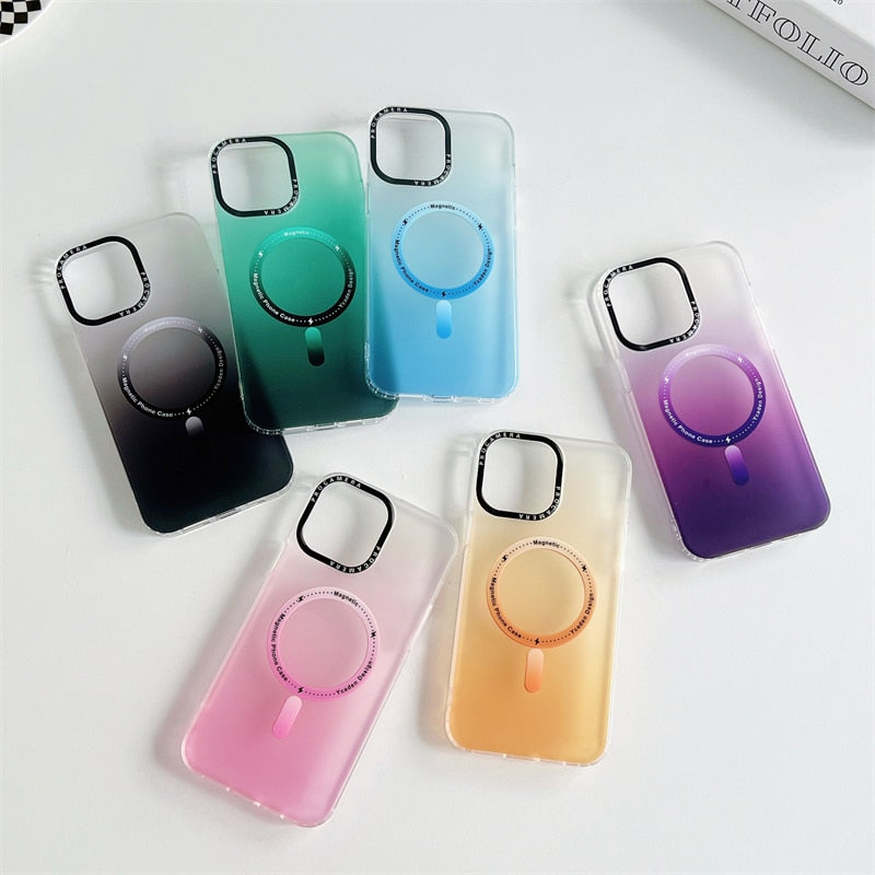 iPhone 15 14 13 12 Matte Transparent Soft Frame Shockproof Case