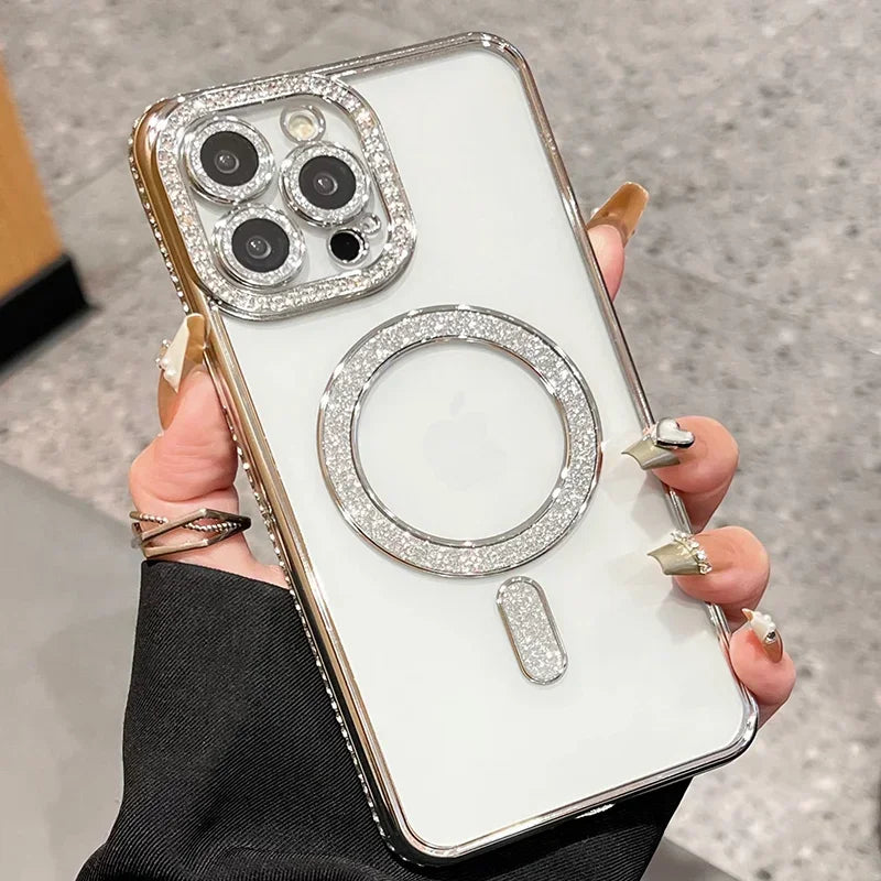 \Bling Crystal Phone Case Magsafe Magnetic Cover