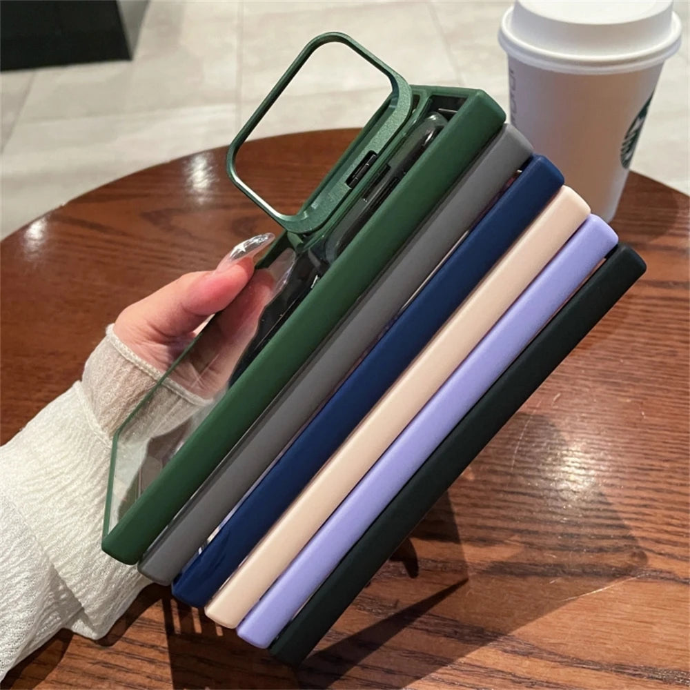 Matte Samsung S24 Ultra S23 FE S22 Plus Stand Shockproof Cover