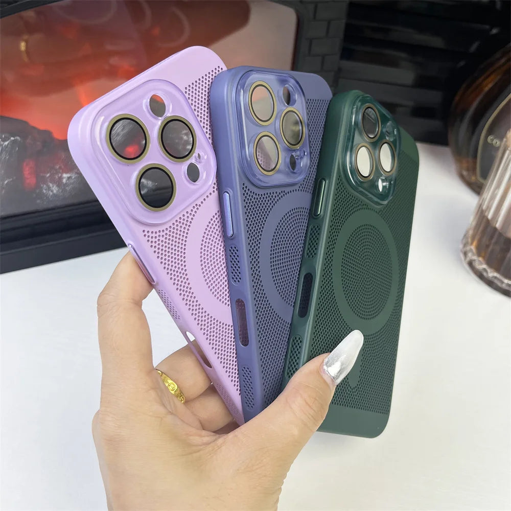 Heat Dissipation Plating Magnetic Magsafe Phone Case