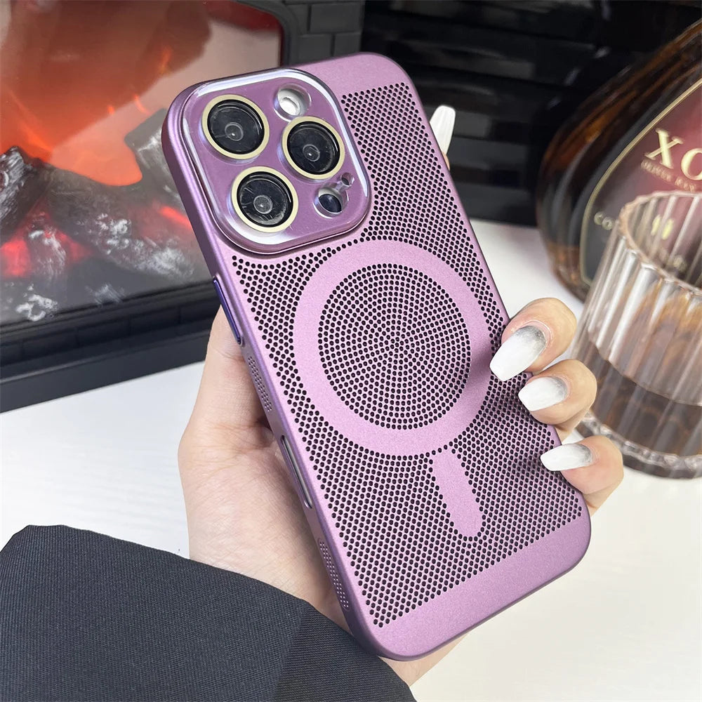 Heat Dissipation Plating Magnetic Magsafe Phone Case