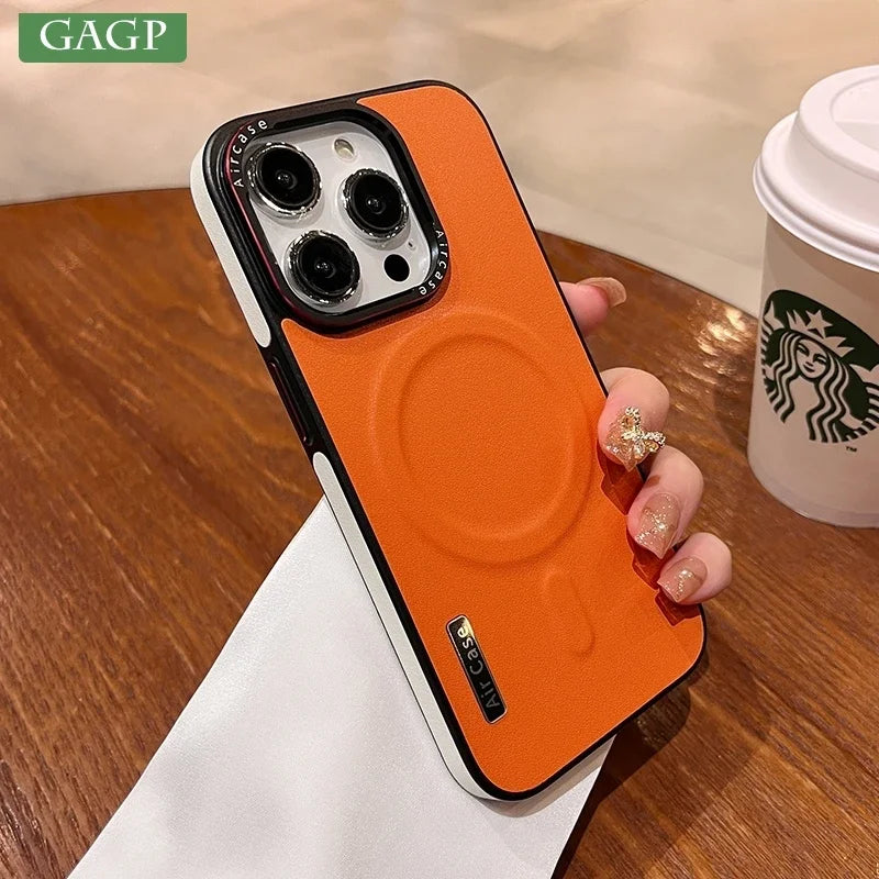 Leather Magsafe Case For iPhone Cover
