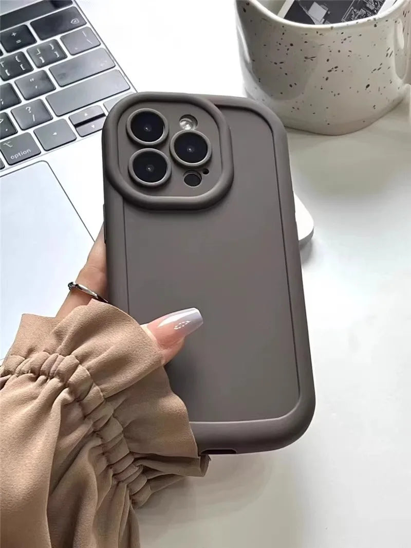 Matte Soft Liquid Silicone Phone Case
