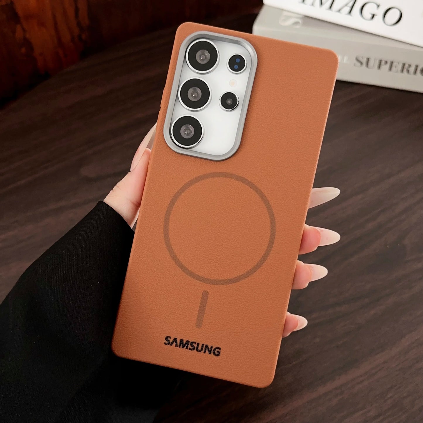 Luxury Leather Texture For Magsafe Magnetic Case