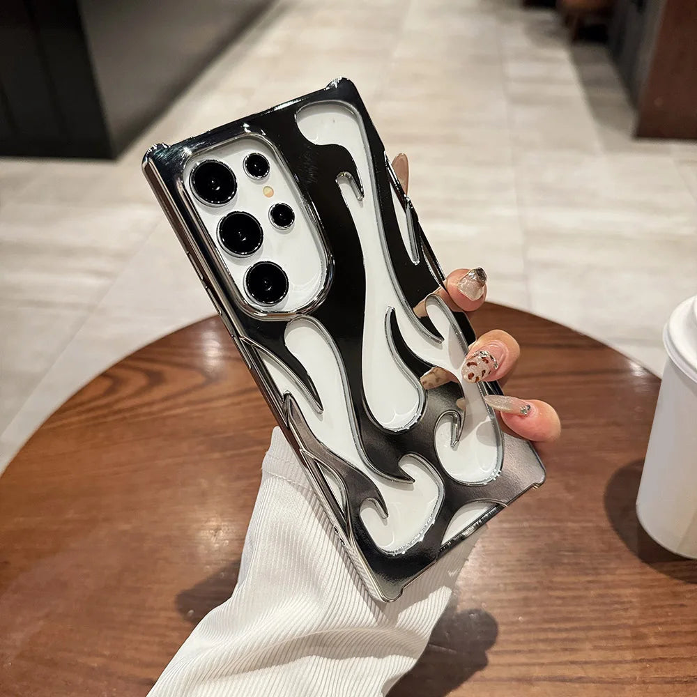 Plating Hollow Flame Matte Case