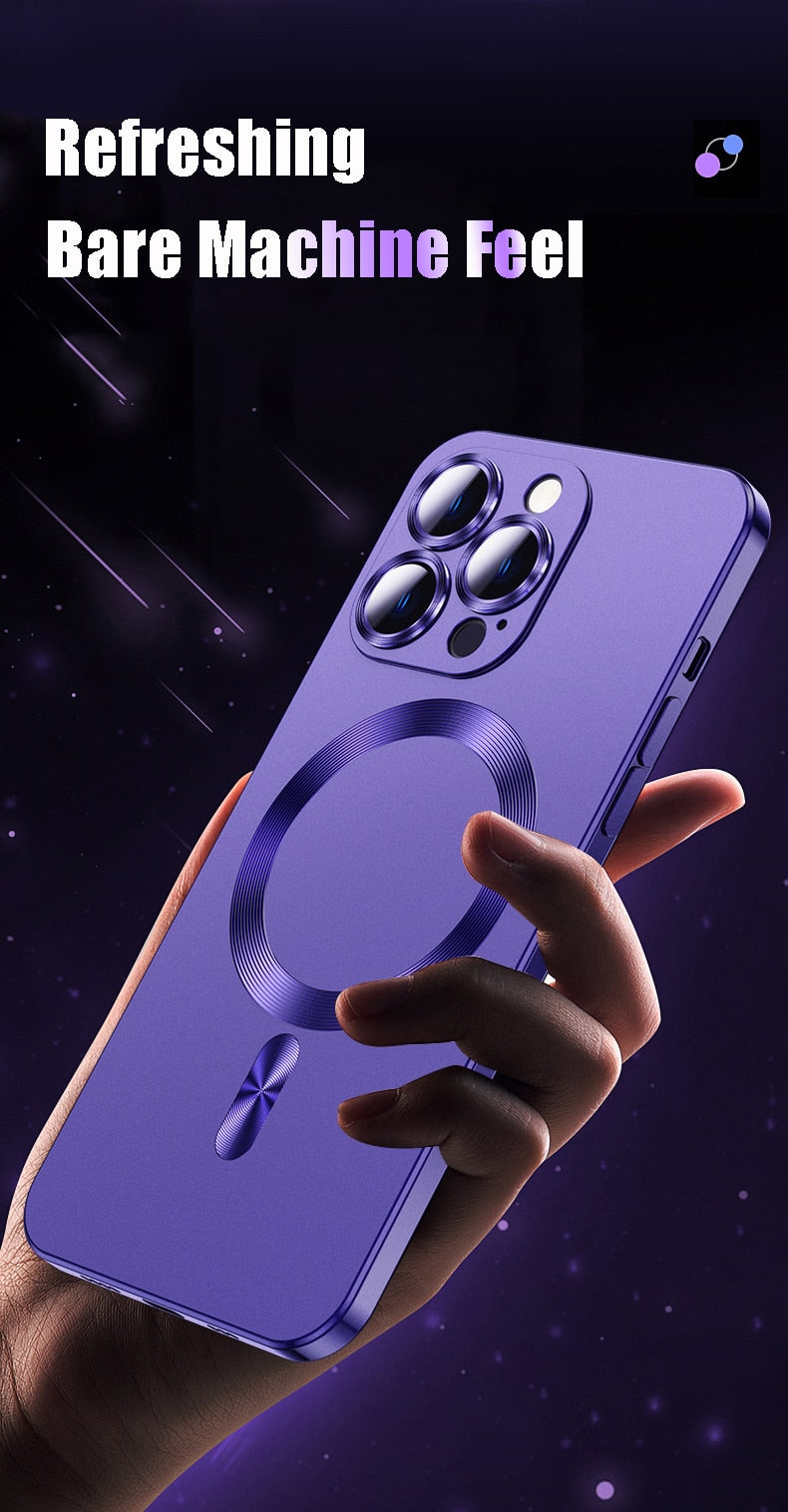 Magsafe Magnetic Case for iPhone 15 14 13 12 Pro Plus Soft Cover