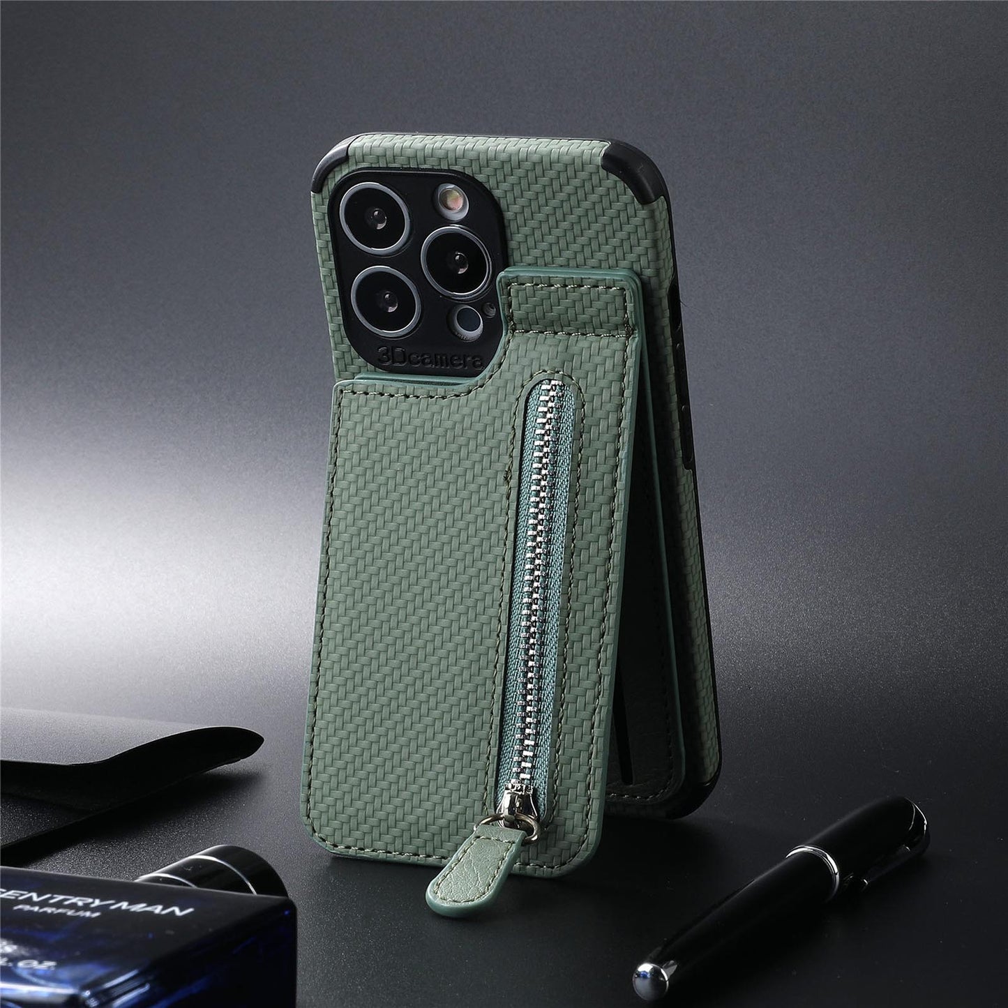 Zipper Cards Wallet Leather iPhone 14 iPhone 13/12, Pro, Pro Max, Phone Case