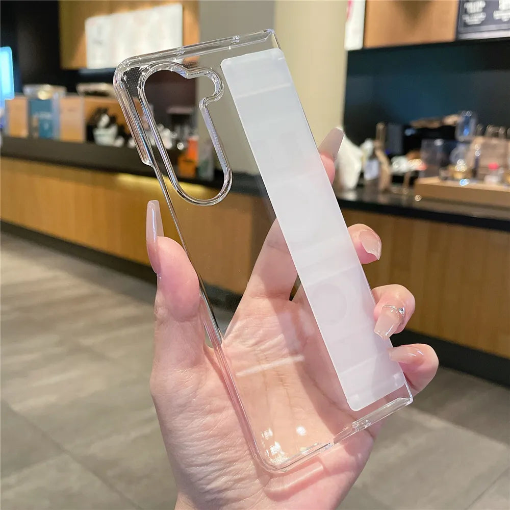 Soft Silicone Strap Bracket Phone Case For Samsung Galaxy Z Fold 5 zfold4 ZFold3 Cases Cover