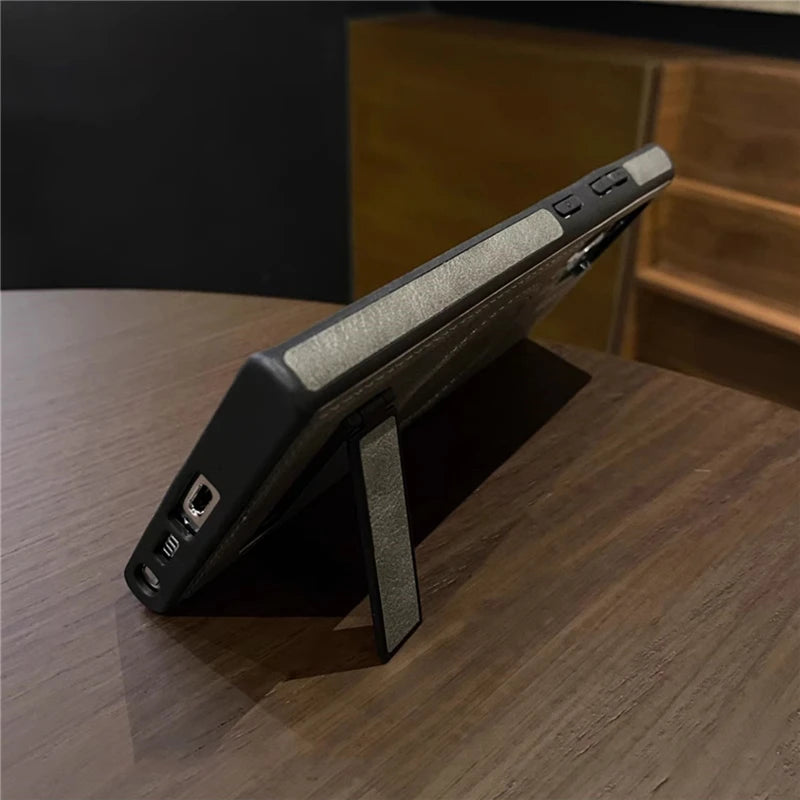 Leather Magnetic Fold Stand Holder Case