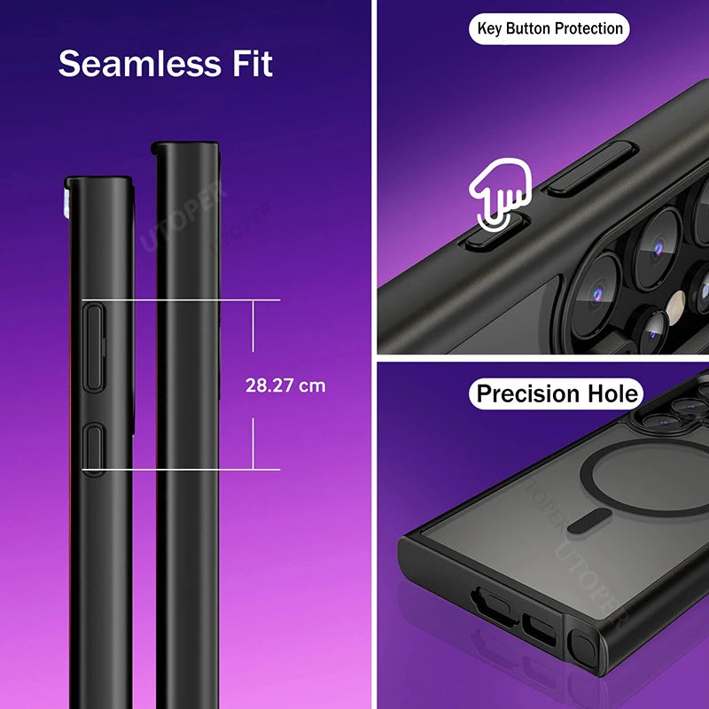 Magnetic Magsafe Matte Shockproof Case