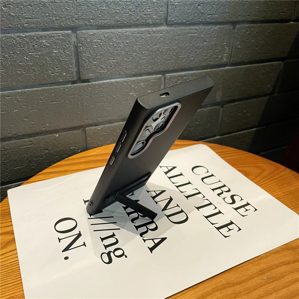 Leather Fold Stand Holder Phone Case For Samsung Galaxy