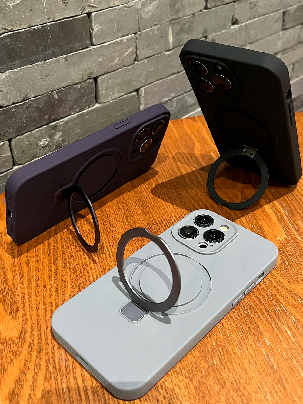 Original Liquid Silicone Magnetic Stand Holder Phone Case