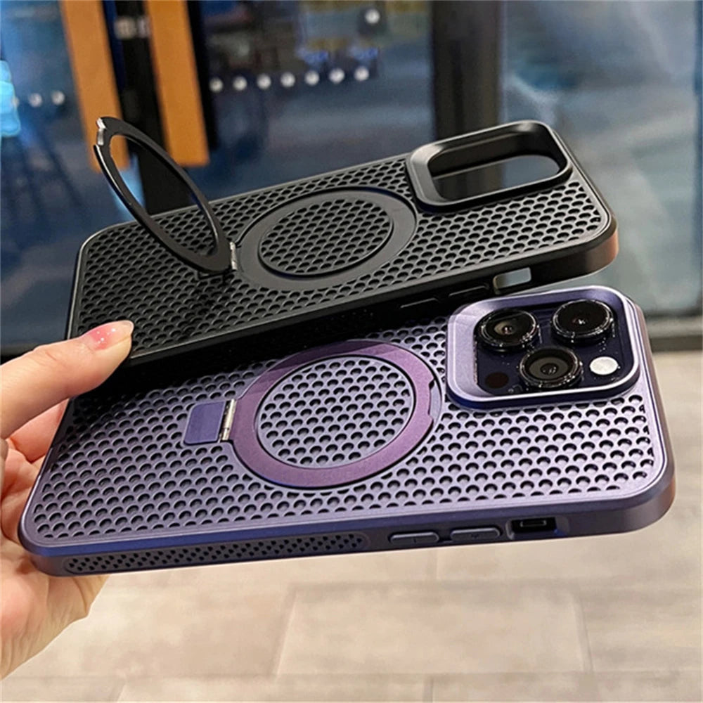 Magsafe Case For iPhone 13 12 14 15 Pro Max Matte Cooling Cover