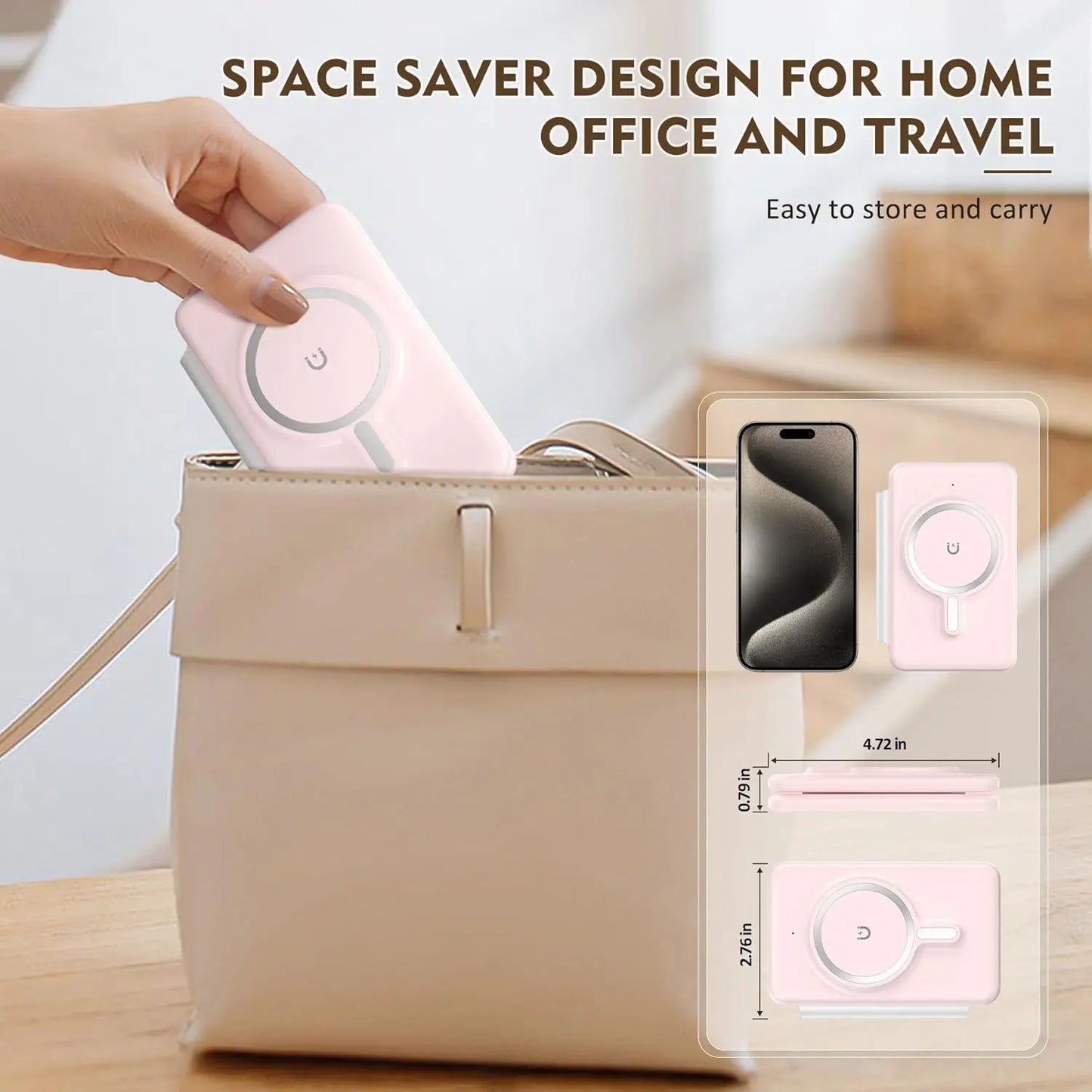 Cell Phone Wireless Charger 3-in-1 Travel Charging Station for Multiple Devices