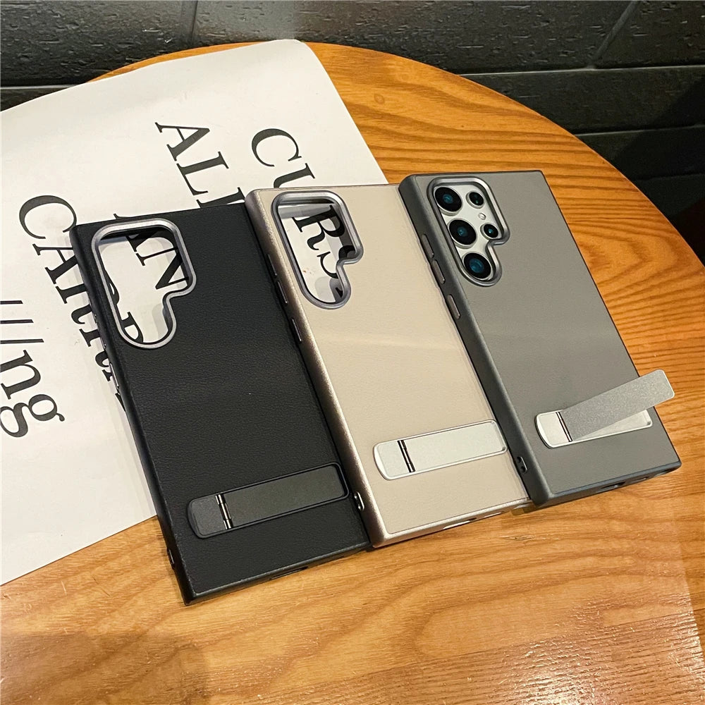 Leather Fold Stand Holder Phone Case For Samsung Galaxy