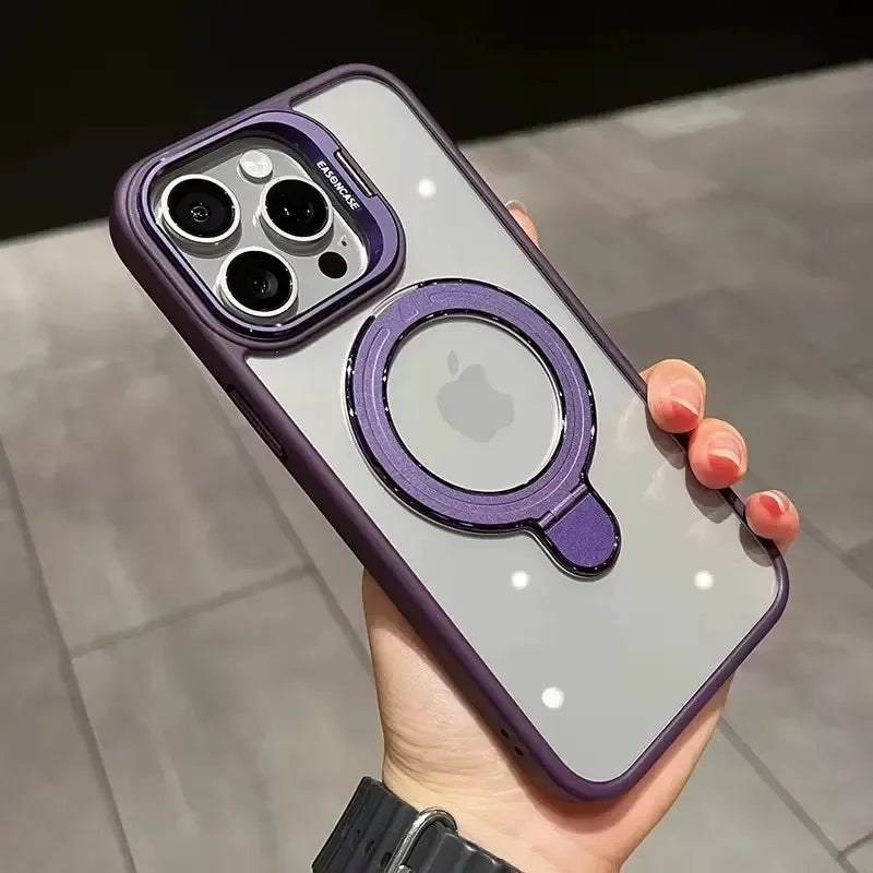 Ring Magnetic Lens Stand Phone Case