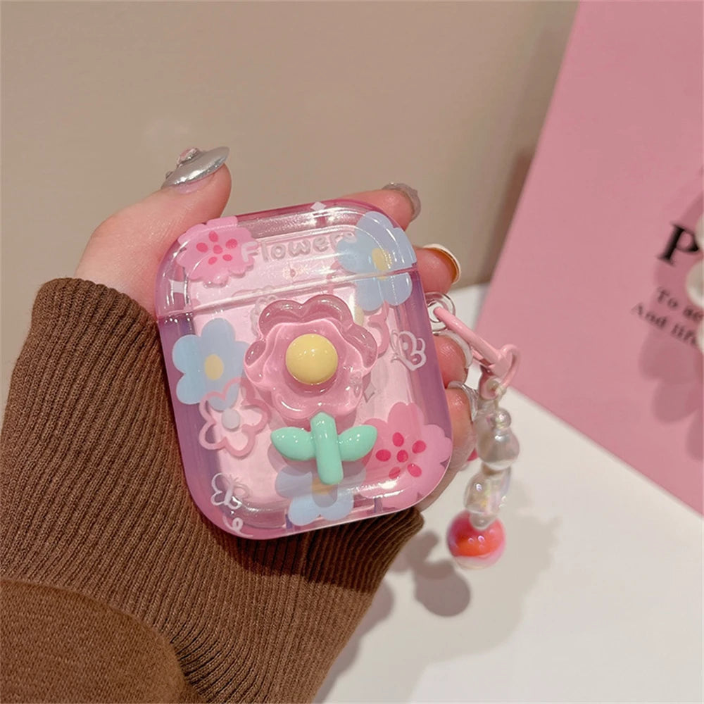 Cute Pink Headphones Case For AirPods 1 2 3 Cover For AirPods Pro 2
